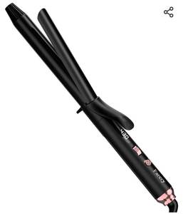 lot 19152 image: Long Barrel Curling Iron 1 Inch, Extra Long Curling Iron for Thin Hair, Ceramic Curling Iron Infused Argan Oil & Keratin, Long Lasting Styling, 11 Adjustable Temp, Include Clips & Silicone Pad