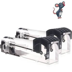 lot 19163 image: Humane Mouse Traps, 12 inches Enlarged No Kill Rat Live Traps for Chipmunks, Reusable Catch and Release Mice, Pet and Children Friendly Mouse Trap That Work (2 Pack)