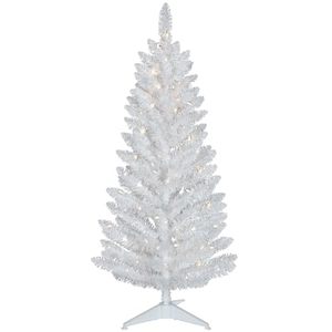 lot 19169 image: Kadunmina 3FT Artificial Christmas Tree, White Christmas Tree with Stand Small Christmas Tree with Lights Xmas Tree with 88 Branch Tips for Indoor and Outdoor