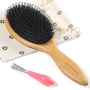 lot 19172 image: BESTOOL Hair Brush, Boar & Nylon Bristle Brush for Women men Kid, Oval Brush for WetDry Hair Smoothing Massaging Detangling, Enhance Shine & Health
