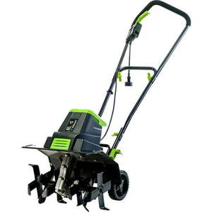 lot 19435 image: Earthwise 13.5-Amp 16-Inch Electric Garden Tiller Cultivator Fixed Tines Black - Retail $189.99
