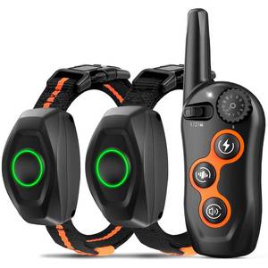lot 19460 image: SDOFOS Dog Training Shock Collar for 2 Dogs with Remote Range 1300ft, 3 Training Modes, Beep, Vibration, Shock, IPX7 Waterproof Rechargeable Electric for Small Medium Large Dogs