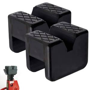lot 19468 image: Jack Stand Pads Jack Pad Adapter for Jack Stand Universal Rubber Slotted Frame Rail Pinch Welds Protector(2Pack)