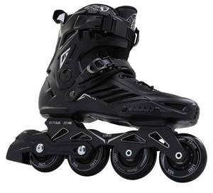 lot 19474 image: LIKU Black Professional Inline Skates Unisex Mens 8  Womens 9