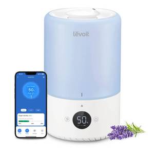 lot 19254 image: LEVOIT Dual 200S Smart Humidifiers for Bedroom, Top Fill, Customize Humidity for Home, Baby Nursery & Plants with Humidistat, Essential Oil Diffuser, Schedule, Timer, APP & Voice Control, 3L, Blue