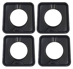 lot 19264 image: Black Porcelain Square Gas Range Drip Pan 7.65x7.65 Pack of 4 Replaces SGP-400 786333 WP786333 AP6011553 PS11744751 by ATMA SUPPLY