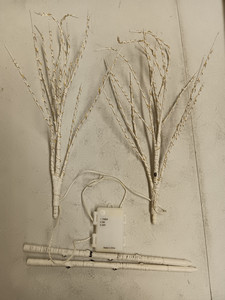 lot 19276 image: Hairui Lighted Artificial Twig Birch Branch with Fairy Lights 30IN 100 LED Battery Operated, White Willow Branch with Lights for Christmas Holiday Wedding Party Decoration