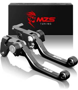 lot 19282 image: MZS Black Dirt Bike Brake Clutch Levers Pivot Adjustable CNC Compatible with CRF250F 2019-2022