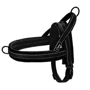 lot 19611 image: Didog Soft Flannel Padded Dog Vest Harness, Escape ProofQuick Fit Reflective Dog Strap Harness,Easy for Training Walking,Black S Size