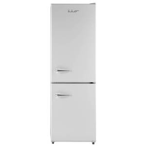 lot 19076 image: 11 cu. ft. Retro Frost Free Bottom Freezer Refrigerator in White, ENERGY STAR (Right Hinge) - Retail $1,499
