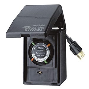 lot 20009 image: Intermatic P1121 Heavy Duty Outdoor Timer - 15 Amp1 HP Pool Pump Timer for Pumps, Lights, and More - Weatherproof Black Timer