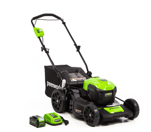 lot 19225 image: Greenworks 40V 20 Brushless Push Lawn Mower with 4.0 Ah Battery &amp Quick Charger