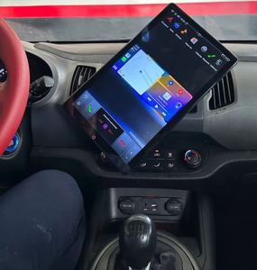 lot 19236 image: KSPIV 13.6 inch Universal Electric Rotation Touch Screen Android Car Stereo Built-in Carplay Android Auto GPS Navigation Head Unit - Retail $519.99
