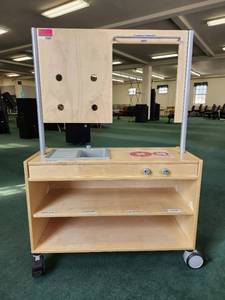 lot 48689 image: Little People Cove, Wooden Childrens Rolling Kitchen