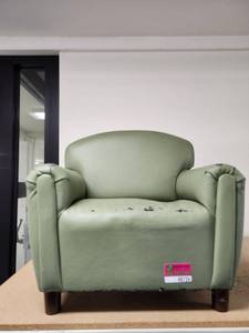 lot 48726 image: Green Faux Leather Childrens Chair