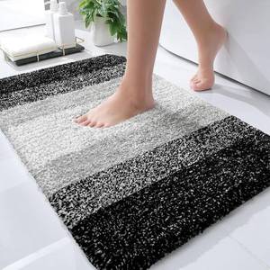 lot 49354 image: OLANLY Bathroom Rug Mat 30x20, Extra Soft and Absorbent Microfiber Bath Rugs, Non-Slip Plush Shaggy Bath Carpet, Machine Wash Dry, Bath Mats for Bathroom Floor, Tub and Shower, Black