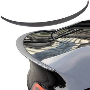lot 49363 image: FLAMPETUS Fit Tesla Model 3 Spoiler Rear Spoiler Wing Lip Tail Trunk Spoiler Cover Compatible with 2017-2023 2024 Tesla Model 3 Accessories, Matte Carbon Fiber - Retail $75.19
