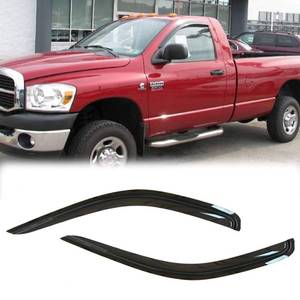 lot 49367 image: 2pcs Original Shatterproof Out Channel Style Side Window Wind Deflectors for Ram 1500,Sun Rain Guards,Window Visors Vent Deflector for 02-08 Ram 1500 03-09 25003500 2-Door StandardRegular Cab 92607