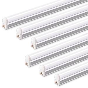 lot 49374 image: Barrina T5 4FT LED Shop Light, 2200lm,5000K Daylight White, 20W Utility Light Fixture, Ceiling and Under Cabinet Light for Workshop Garage, Corded Electric with ONOff Switch, 6 Pack