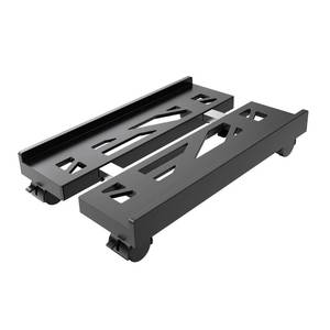 lot 49380 image: Adjustable Mobile CPU Stand, Ventilated Computer Tower Stand PC Tower Stand with 4 Caster Wheels Fits Most PC, Under Desk CPU Holder PC Floor Cart PC Riser for Gamers and Students (Black)