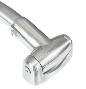 lot 49386 image: Formosa Design Hardware 60 Crescent Curved Shower Curtain Rod (Brushed Nickel)
