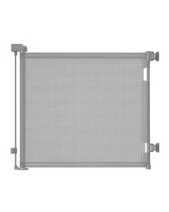 lot 49396 image: Veraste Retractable Baby Gate,Mesh Baby Gate or Mesh Dog Gate,33 Tall,Extends up to 55 Wide,Child Safety Gate for Doorways, Stairs, Hallways, IndoorOutdoor��Grey,33x55)