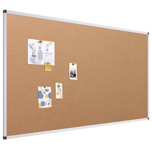 lot 49400 image: VIZ-PRO Cork Notice Board, 72 X 48 Inches, Silver Aluminium Frame