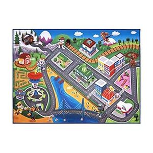lot 49418 image: Gertmenian Nickelodeon Paw Patrol Town Game Rug Kids Toys Throw Area Carpet Play Mat, 40x54, Navy Blue 2X Toy Car Chase  Marshall (B08PDPWYQQ)