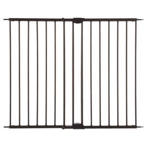 lot 49438 image: North States MyPet Windsor Walk Thru Pet Gate 28.68 - 47.85 Wide Dog Gate. Hardware Mount, Dog Gates for the house, Cat Gate for Doorway. 31 Tall, Matte Bronze