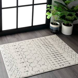 lot 49476 image: nuLOOM 3x5 Moroccan Blythe Area Rug, Grey, Faded Bohemian Design, Stain Resistant, For Bedroom, Dining Room, Living Room, Hallway, Office, Kitchen, Entryway