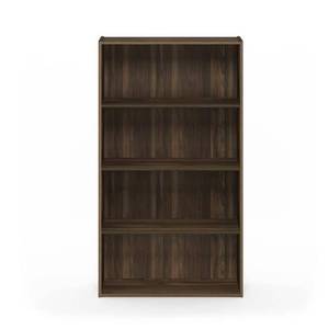 lot 49518 image: Furinno 23.6 W x 9.4 D x 41.7 H 4-Shelf Freestanding Shelving Unit Columbia Walnut - Retail $169.38