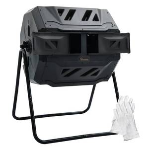 lot 49535 image: YITAHOME 120 Gallon (450L) Large Outdoor Compost Bin, Composter Box with Snap-on Top Lid and Aeration System, Lightweight Garden Compost Barrel Tumbler, Easy Assembly, BPA Free - Retail $88.3