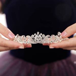 lot 31009 image: JWICOS Silver Wedding Tiara for Women and Girls, Princess Crowns and Tiaras for Bride Rhinestone Birthday Crown Headband Crystal Costume Party Prom Hair Accessories (Silver)