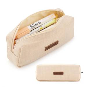 lot 31015 image: ANGOOBABY Small Pencil Case Student Pencil Pouch Coin Pouch Cosmetic Bag Office Stationery Organizer For Teen School-Beige