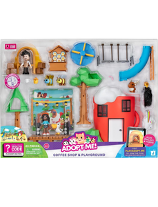 lot 31020 image: Adopt Me Coffee Shop and Playground Large Playset - Top Online Game - Exclusive Virtual Item Code Included - Featuring Your Favorite Pets, Characters, and Playscapes - Ages 6