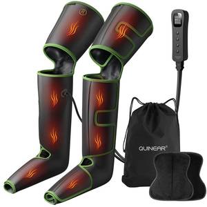 lot 324 image: QUINEAR Leg Massager for Circulation and Pain Relief, Foot and Leg Compression Massager with Heat 2 Extender 3Heat 3Mode 3Intensity Calf Massager for Cramps Edema Swelling, FSA HSA Eligible - Retail $158.91