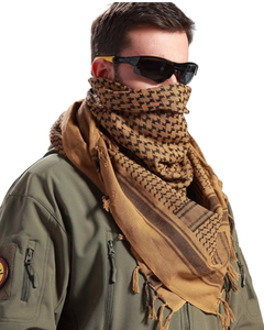lot 31066 image: FREE SOLDIER Scarf Military Shemagh Tactical Desert Keffiyeh Head Neck Scarf Arab Wrap with Tassel 43x43 inches