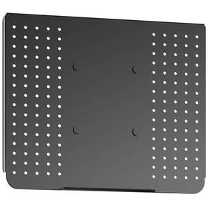 lot 31075 image: WALI Laptop Holder Tray for 1 Notebook up to 17 inch, Mount Adapt to Mounting Holes 100 mm, 22 lbs Capacity with Vented Cooling Platform Stand (MLP01)