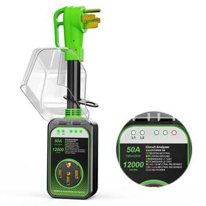 lot 31107 image: Vehiker RV Surge Protector 50 Amp Waterproof, Upgraded 12000 J RV Power Surge Protector, Adapter Plug for RV Camper, Circuit Analyzer for Travel Trailers with Full Electrical Protection(Green)