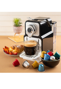 lot 31135 image: Mixpresso Espresso Machine for Nespresso Compatible Capsule, Single Serve Coffee Maker Programmable for Espresso Pods, Premium Italian 19 Bar High Pressure Pump 23oz 1400w Black Coffee Maker