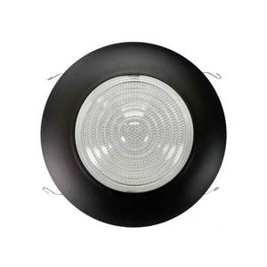 lot 31137 image: PROCURU 6-Inch Oil Rubbed Bronze Metal Shower Trim with Fresnel Glass for Wet Locations (Dark Brown, 1-Pack)