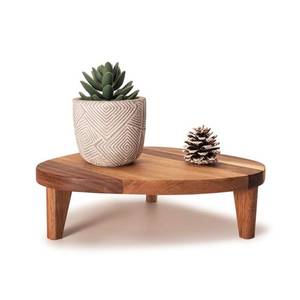 lot 31142 image: RiLiKar Wood Corner Pedestal Stand Triangle Decorative Farmhouse Wood Riser for Display Wooden Stand Soap Tray Candle Plant Holder Kitchen Bathroom Coffee Bar Counter Organizer