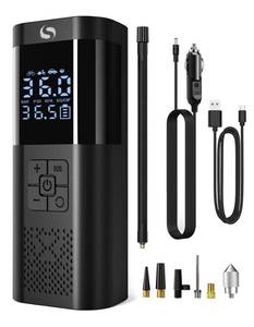 lot 31149 image: SERVOMASTER Tire Inflator Portable Air Compressor Air Pump for Car Tires with Gauge Car Accessories Essential for Women Men Cordless 150PSI 12V Car Tire Inflator With Led Light for Car Motorcycle Bike