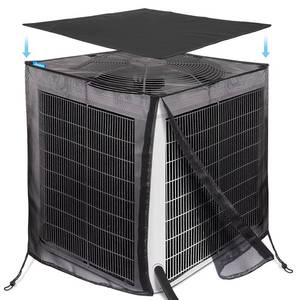 lot 31181 image: Joiish Air Conditioner Cover Full Mesh With Detachable Waterproof Top, Breathable & All Seasons, 28 x 28 x 32 Inch Outside Central AC Unit Protector Against Leaves, Weeds, Cottonwood and Debris