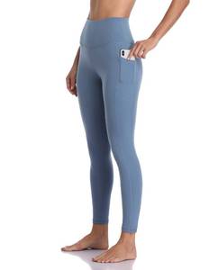 lot 31185 image: Colorfulkoala Womens High Waisted Tummy Control Workout Leggings 78 Length Yoga Pants with Pockets (S, Steel Blue)