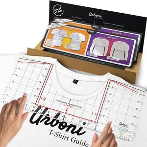 lot 52884 image: Tshirt Ruler Guide for Heat Transfer Vinyl Graphic Alignment, T-Shirt Rulers to Center Designs for Heat Press (2-Pack Value Set)