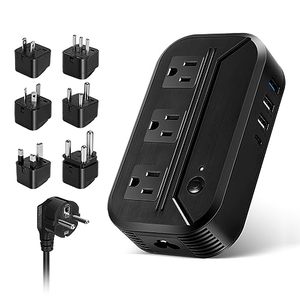 lot 52903 image: Voltage Converter 2300W International Power Converter Step Down 220V240V to 110V120V Travel Adapter w 3 USB  1 Type C 3 AC Outlets  7 Worldwide Plug Adapter for EUUSAUITUKIndiaSouth Africa