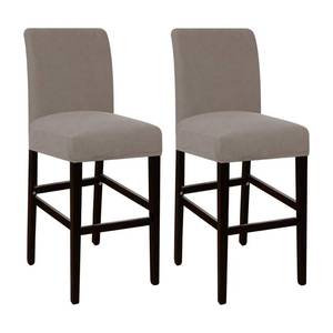 lot 52906 image: Flamingo P High Stretch Bar Stool Cover Pub Counter Stool Chair Slipcover for Dining Room Cafe Furniture Chair Seat Cover Stretch Protectors Non Slip with Elastic Bottom Set of 2, Taupe