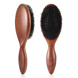 lot 52919 image: O BRUSHZOO Hair Brushes for Women Men Kid, Boar Bristle Hair Brush for Fine Short Thin All Hair Type Keep Hair Heathy, Hairbrush for Restore Shine And Texture
