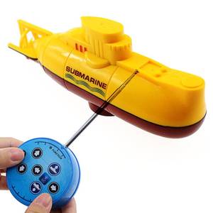 lot 52922 image: Tipmant Mini RC Submarine Toy Remote Control Boat Underwater Electric Diving Water Fish Tank Kids Birthday Gift (Yellow)